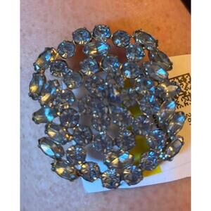 Vintage Clear Rhinestone Brooch Pin